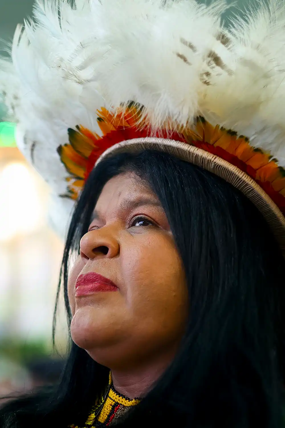 18.11.2025 – Belém – Sonia Guajajara, Ministerin für indigene Völker Brasiliens, nimmt an einer Unterzeichnungszeremonie zur Abgrenzung von Landgebieten mit der Nationalen Stiftung für indigene Völker und der Feier zur Verkündung und Bestätigung der Dekrete für indigene Landgebiete auf der 30. Konferenz der Vertragsparteien (COP30) teil. Foto: Ueslei Marcelino/COP30 (COP30). Foto: Ueslei Marcelino/COP30